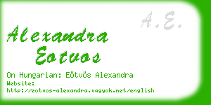alexandra eotvos business card